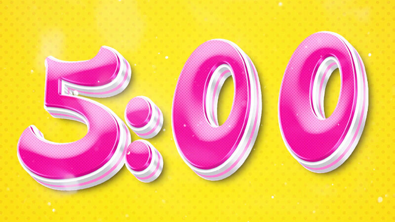 Retro Bright Party Vibes Countdown